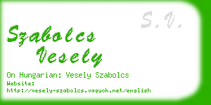 szabolcs vesely business card
